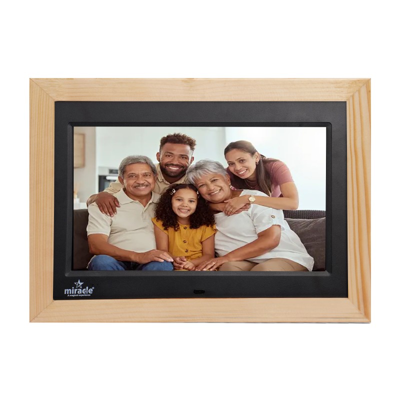 Miracle Digital 10''(25.4) IPS Wooden Light Digital Photo Frame