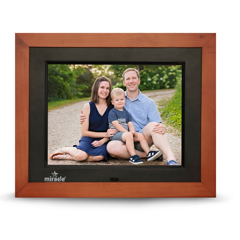 Miracle Digital 8''(20.32) IPS Dark Wooden Digital photo frame